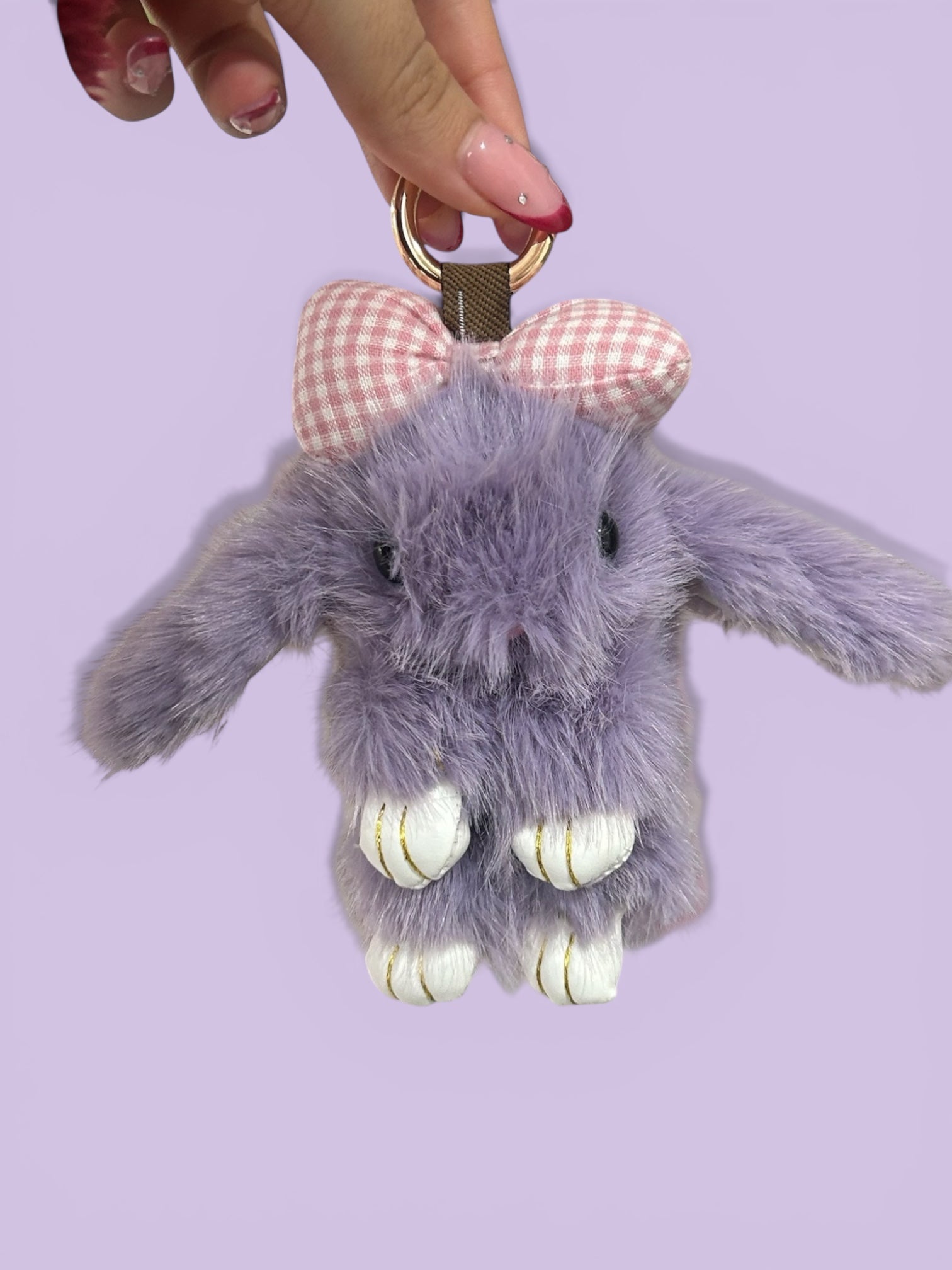 Purple Bunny Keyring
