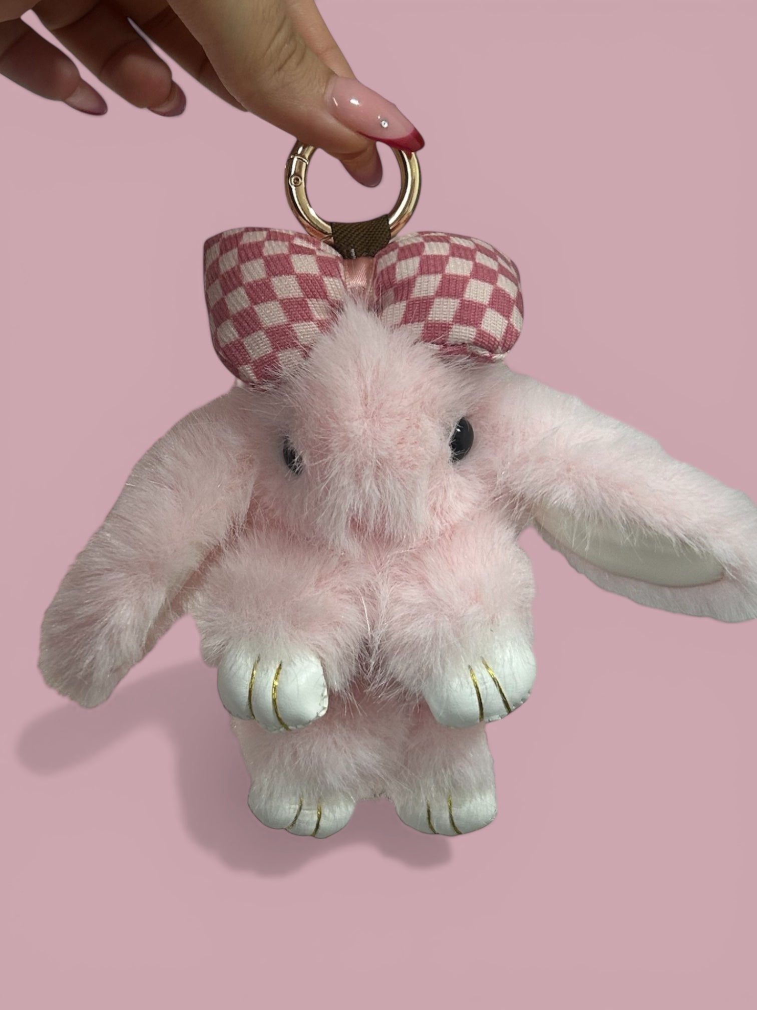 Baby Pink Bunny Keyring