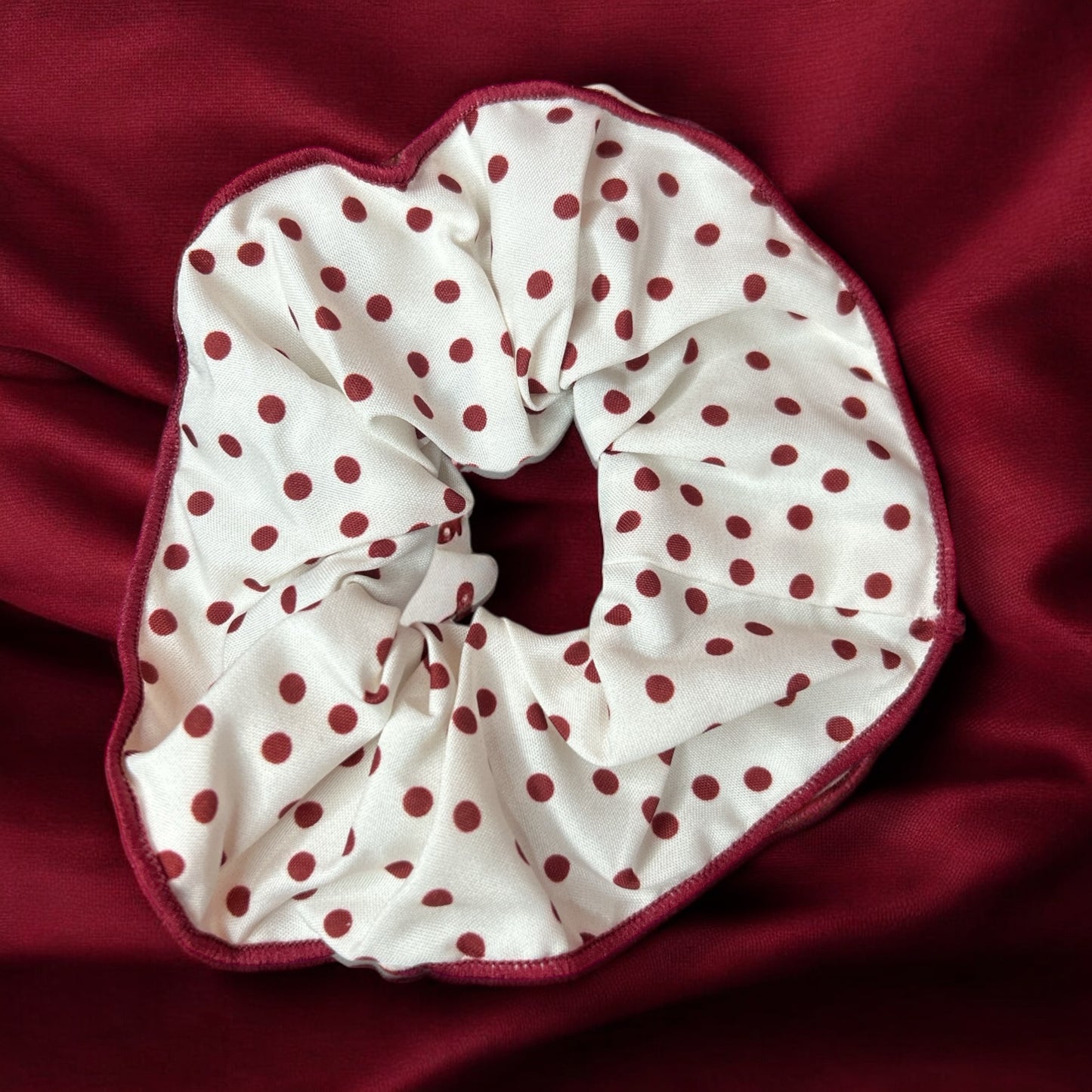 Polka dot scrunchie