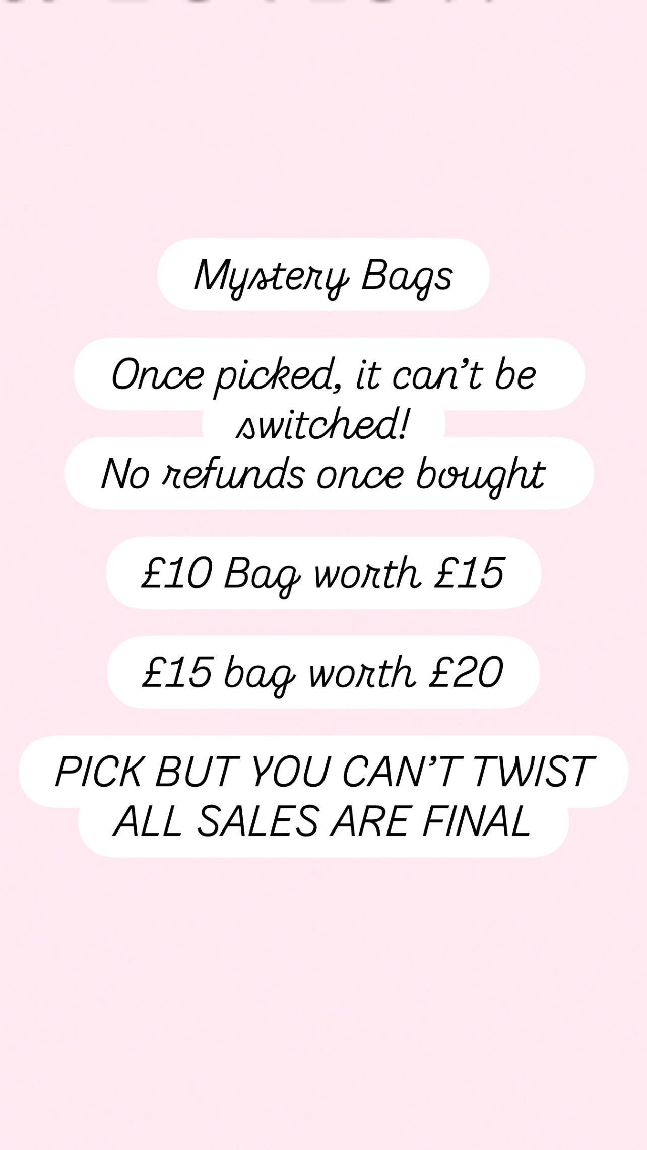 Mystery boxes